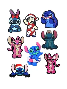 Джибитсы Lilo & Stitch, 8 шт аксессуары для обуви крокс - Фото 1