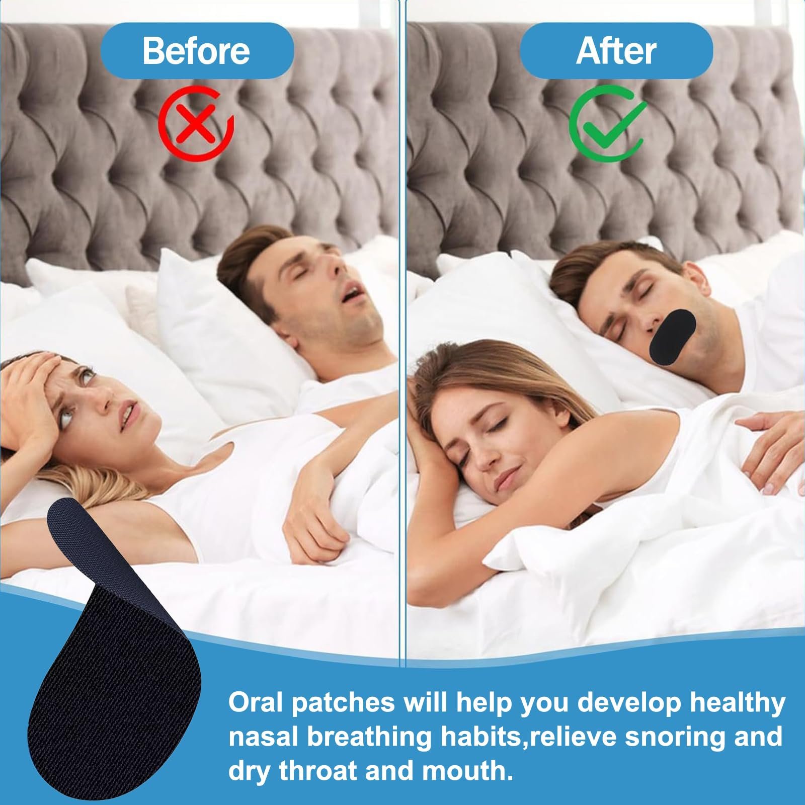 Пластир для рота для сну, 60 шт, фото №5 Пластир для рота для сну, 60 шт, фото №5