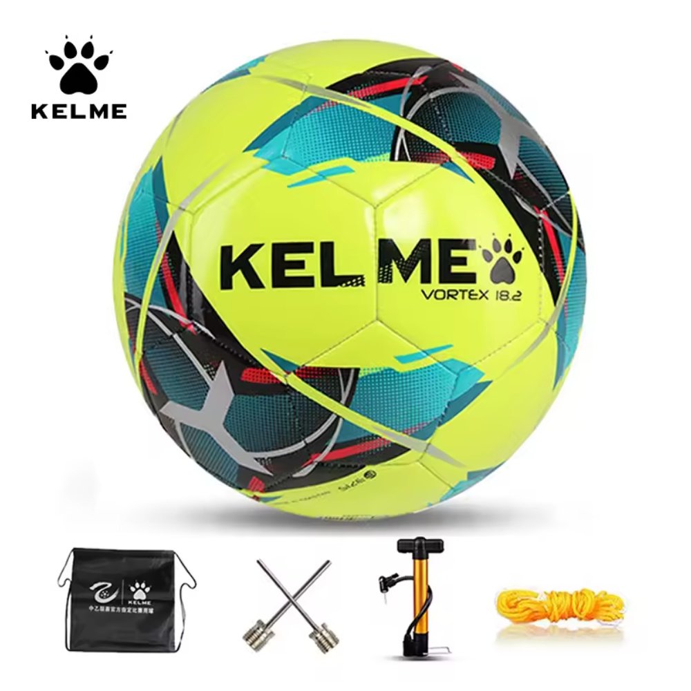 Футбольний м'яч Kelme Vortex 18.2 Yellow 9886130 (Mega Pack), фото №5