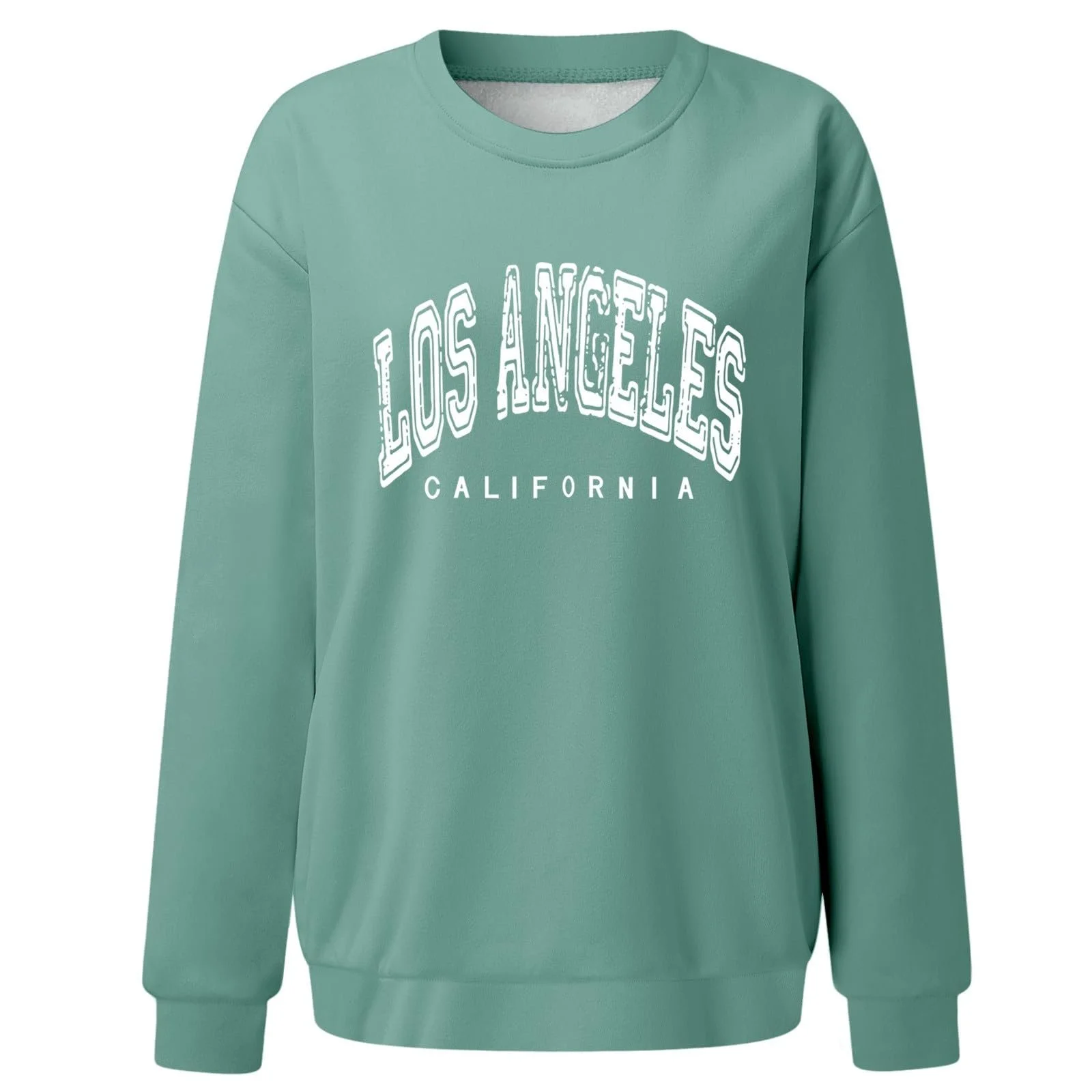 Женская Толстовка Los Angeles Оверсайз Винтаж Колледж Los Angeles California Худи Los Angeles California Краткий Принт Графика Спущенное плечо Аниме Повседневный Круглый вырез Одежда Топы, фото №4