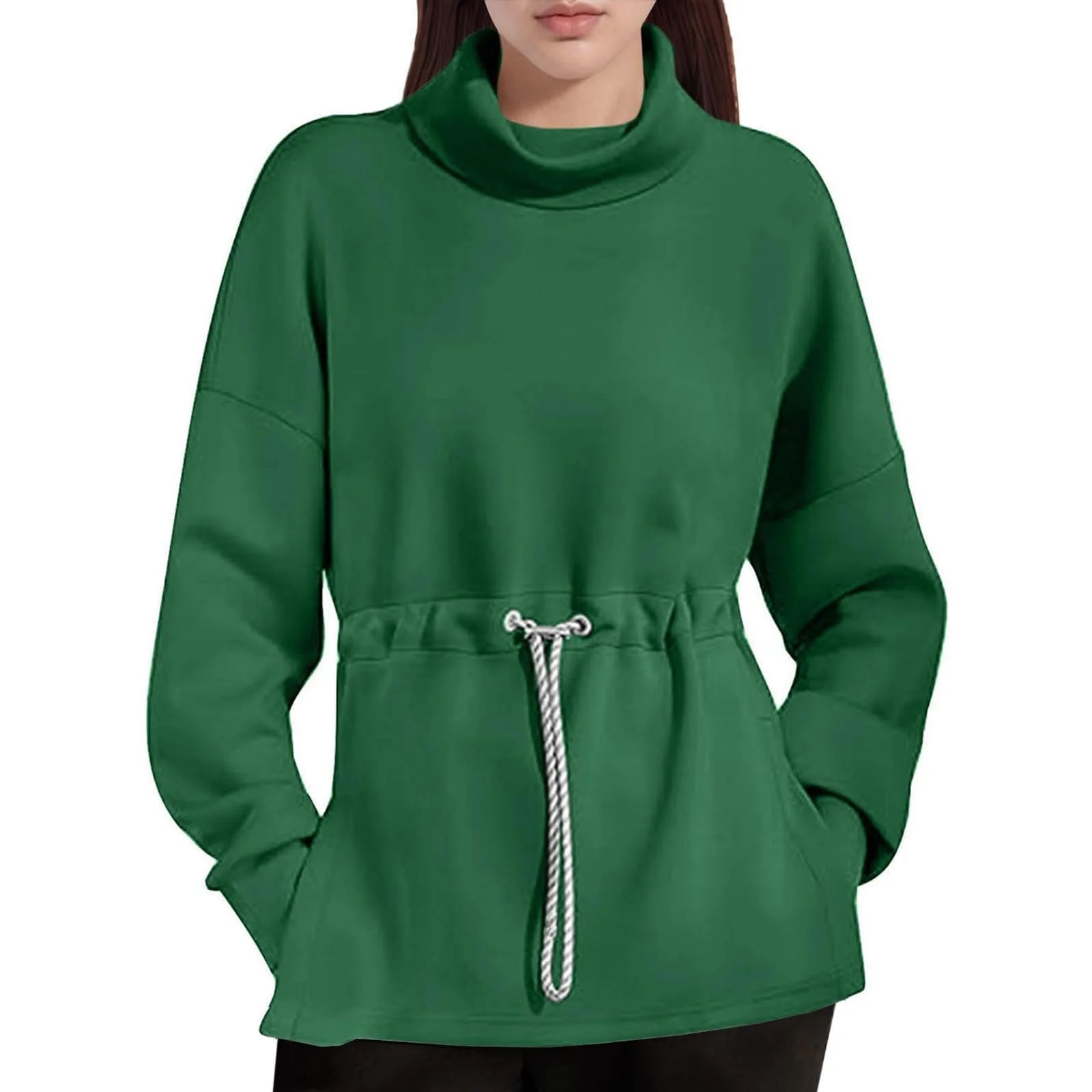 Кофта без капюшона осінньо-зимова з куліскою на талії, фото №1 Кофта без капюшона осінньо-зимова з куліскою на талії, фото №1