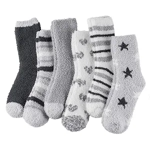 Пушистые носки для женщин, толстые мягкие носки для сна, теплые зимние пушистые носки - Фото 1