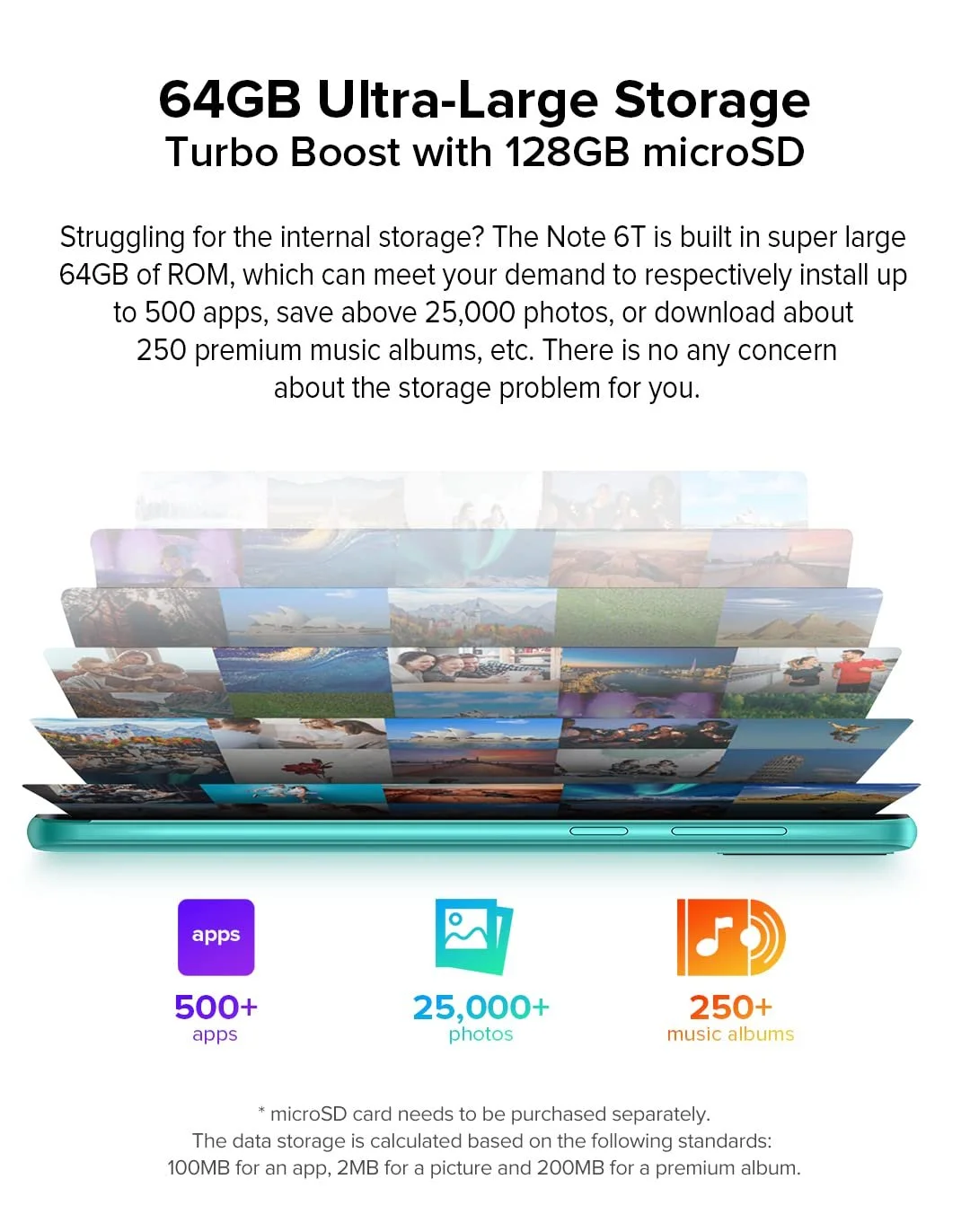 Смартфон Ulefone Note 6T 3GB + 64GB 8.5 мм Dual SIM 4G 6.1 дюйма HD+ 13MP + 5MP, фото №5