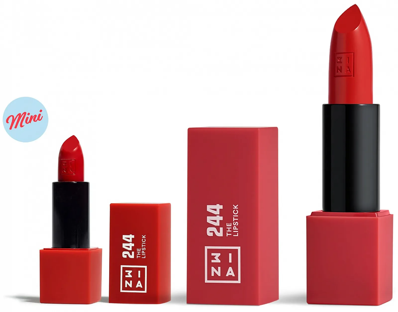Помада для губ 3INA MAKEUP The Lipstick 244 Mini / Матовая / Красная, фото №3