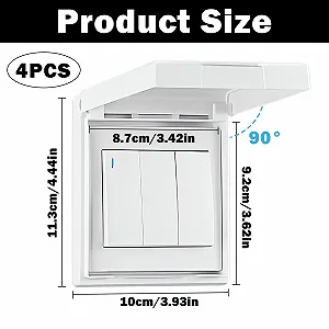 Защитная крышка для розеток Pack of 4 Waterproof Белая synthetic.ua - Фото 1