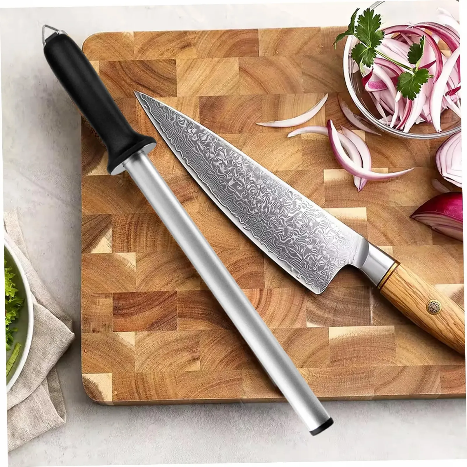 Мусат алмазний 10 дюймів висока твердість для кухні та полювання, фото №3