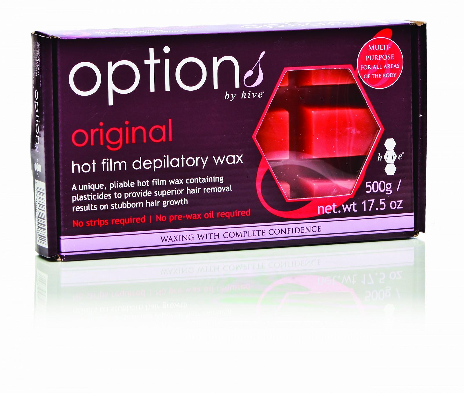 Горячий пленочный воск для депиляции Hive Options Original универсальный для всех участков тела 500 г, фото №1