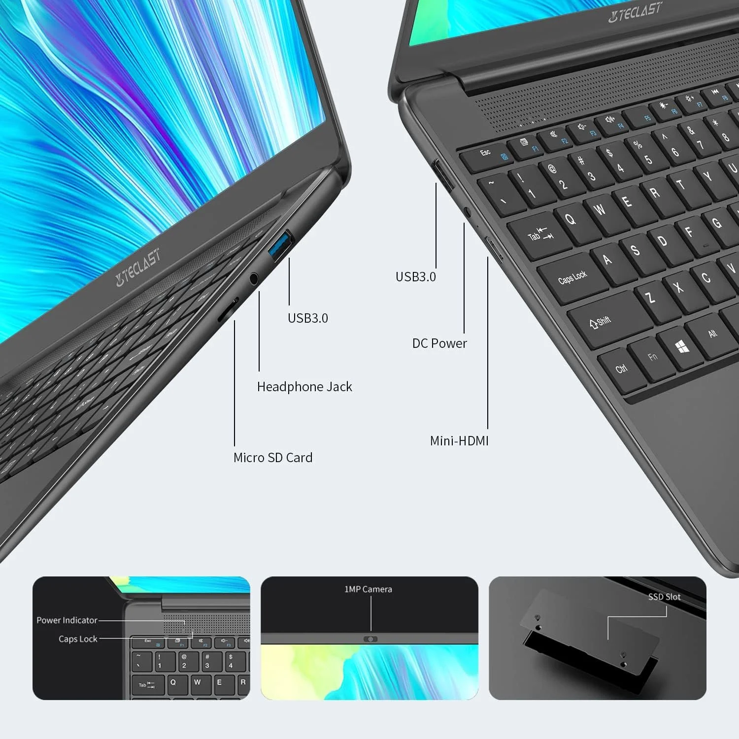 Ноутбук 14.1" Teclast F7 Plus 3 Intel Celeron N4120 RAM 8GB SSD 256GB Win10 (UKR), фото №4