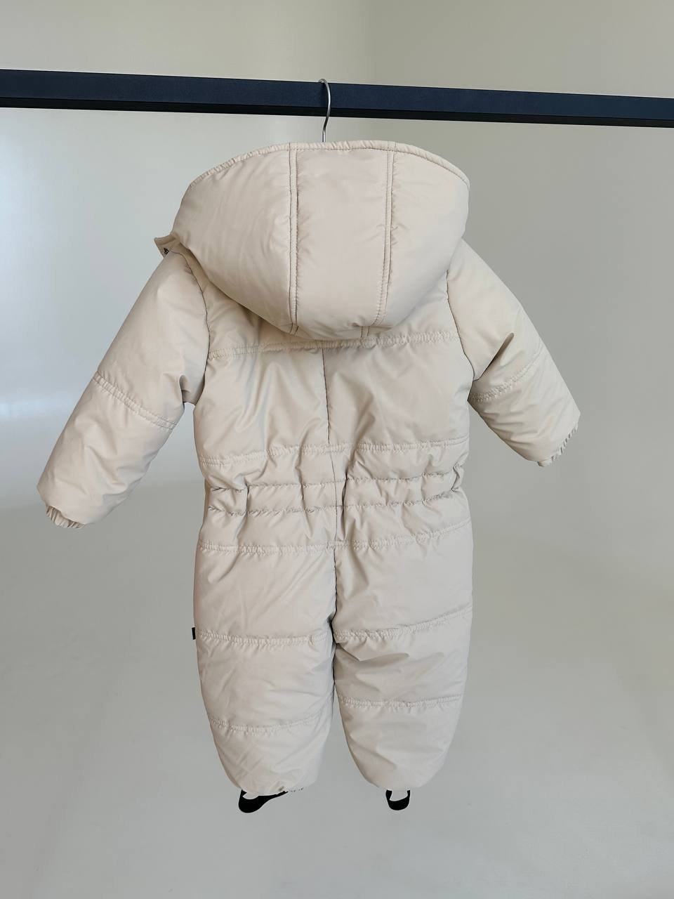 Демісезонний дитячий комбінезон 74-110 р весна/осінь Голд бежевий бархат, фото №3 Демісезонний дитячий комбінезон 74-110 р весна/осінь Голд бежевий бархат, фото №3