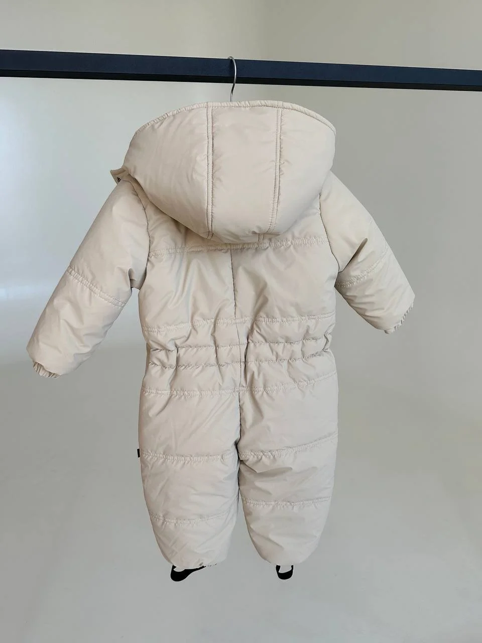 Демісезонний дитячий комбінезон 74р весна/осінь Голд бежевий бархат, фото №3 Демісезонний дитячий комбінезон 74р весна/осінь Голд бежевий бархат, фото №3