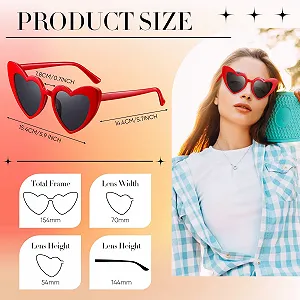 Сонцезахисні окуляри Photect у формі серця, 6 пар, червоні, білі та чорні synthetic.ua - Фото 1