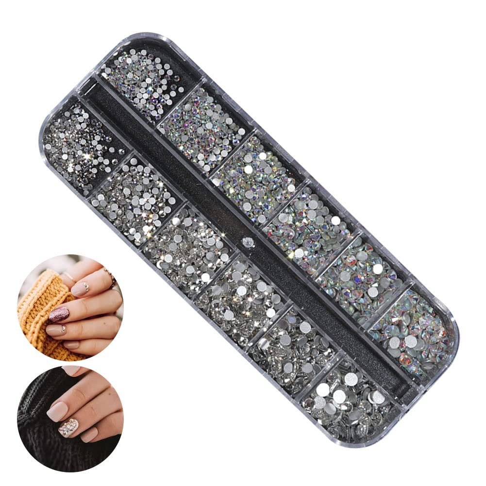 Стразы для ногтей круглые плоские AB смешанные кристаллы для ногтей для DIY рукоделия, фото №8