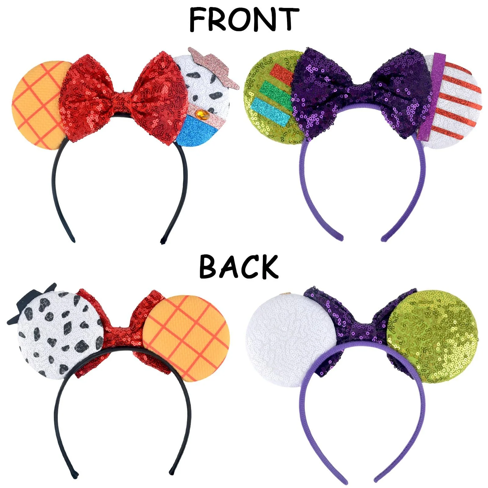 Набір з 2 обручів для волосся з мишачими вушками, фото №3