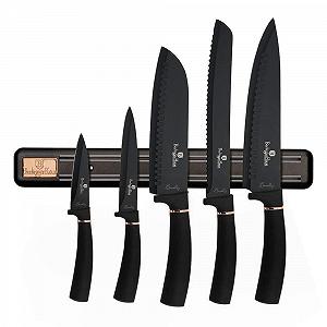 Набір ножів Berlinger Haus Black Rose Collection 6 предметів з магнітною підставкою, нержавіюча сталь - Фото 1