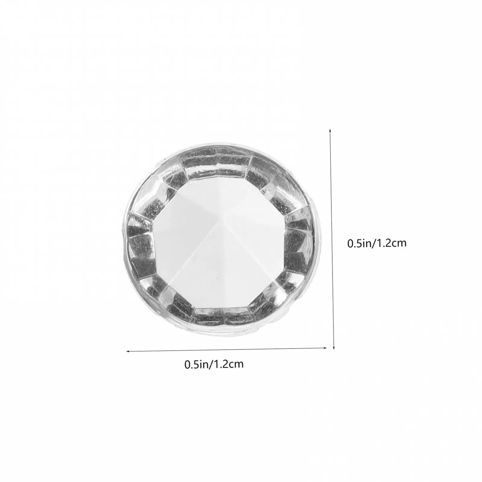 Стразы Акриловые прозрачные 12 мм, 500 шт, фото №2