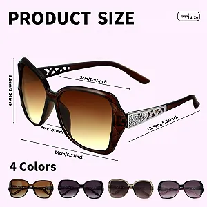 Сонцезахисні окуляри XWCHASA Великі Жіночі Класичні Трендові Вінтажні Модні synthetic.ua - Фото 1