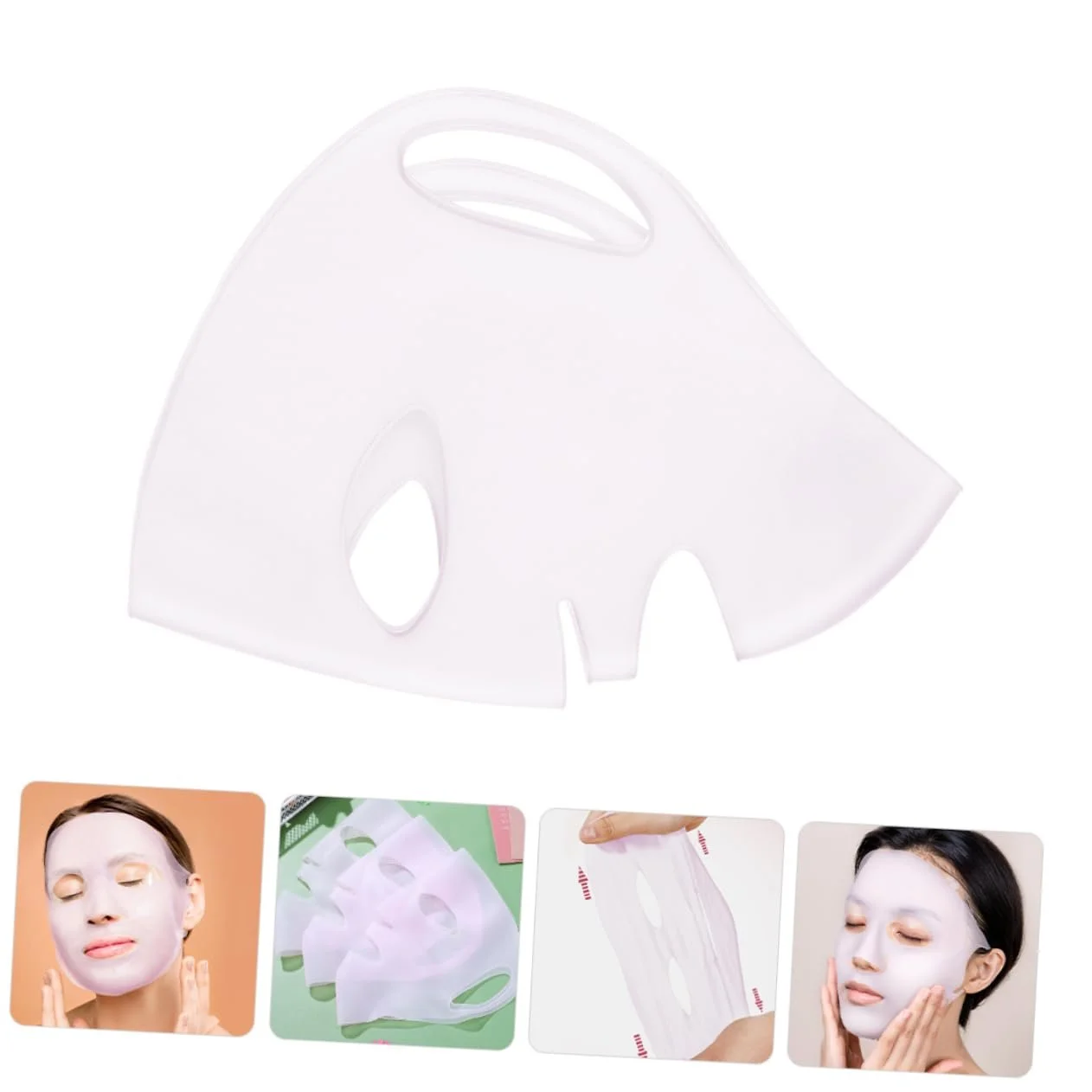 Багаторазова маска для обличчя WRITWAA, частково прозора для догляду за шкірою, фото №7