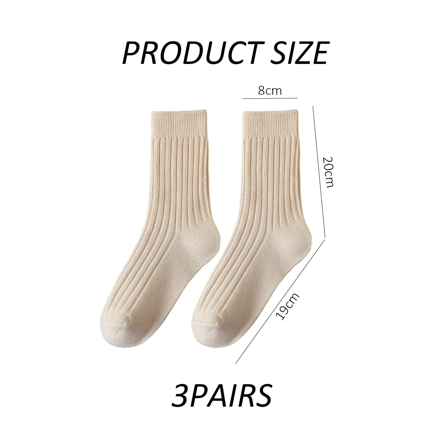 3 пари теплих шкарпеток до литки, однотонні, фото №2