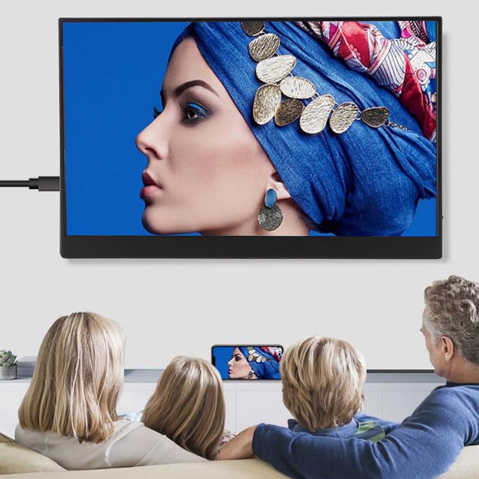 Монітор Portable 15.6 дюймів 1920 x 1080P 60Hz 16:9 USB C HDMI з чохлом із PU шкіри Чорний, фото №6