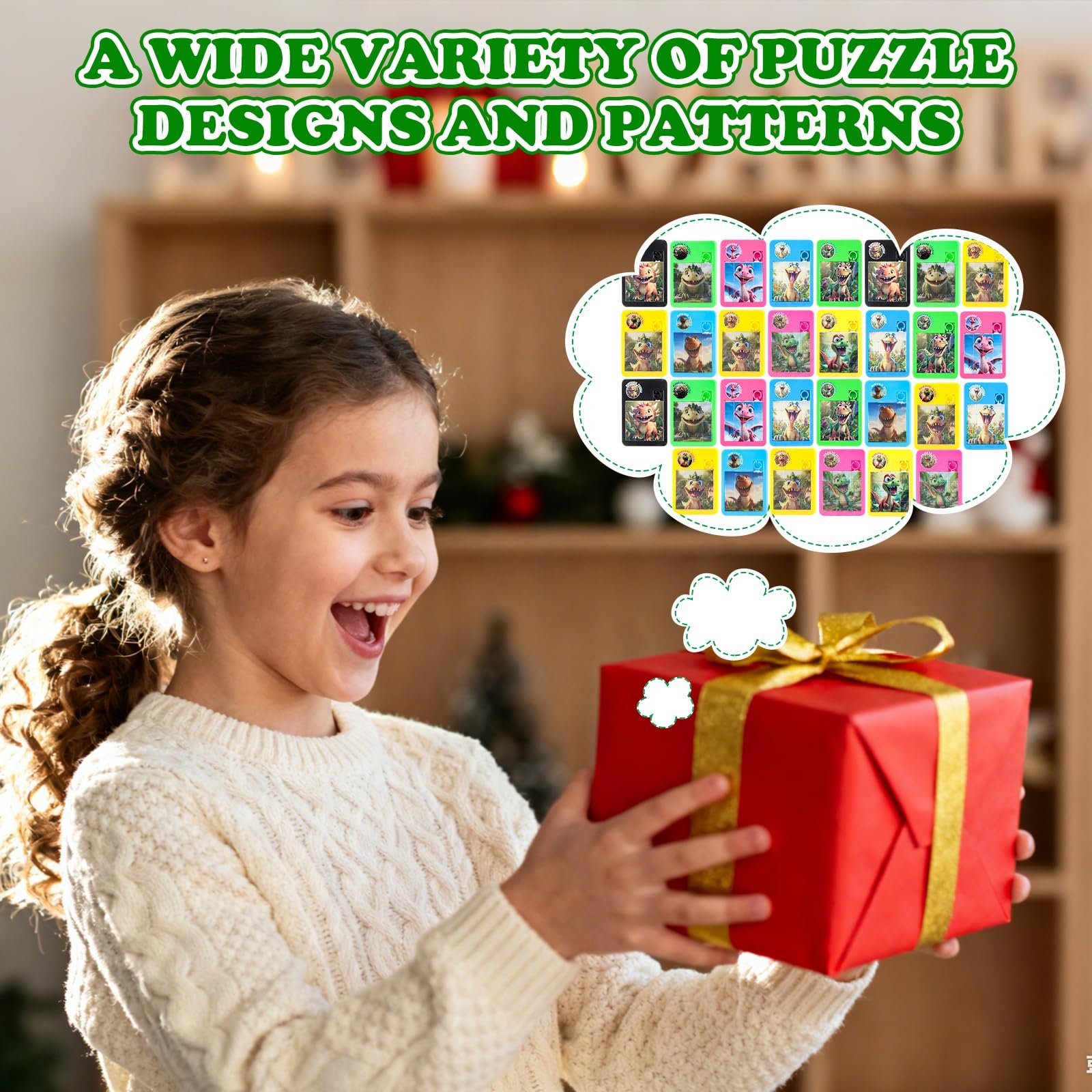 Набор пазлов-пятнашек Динозавры 16 шт. 5 x 7 см, фото №4