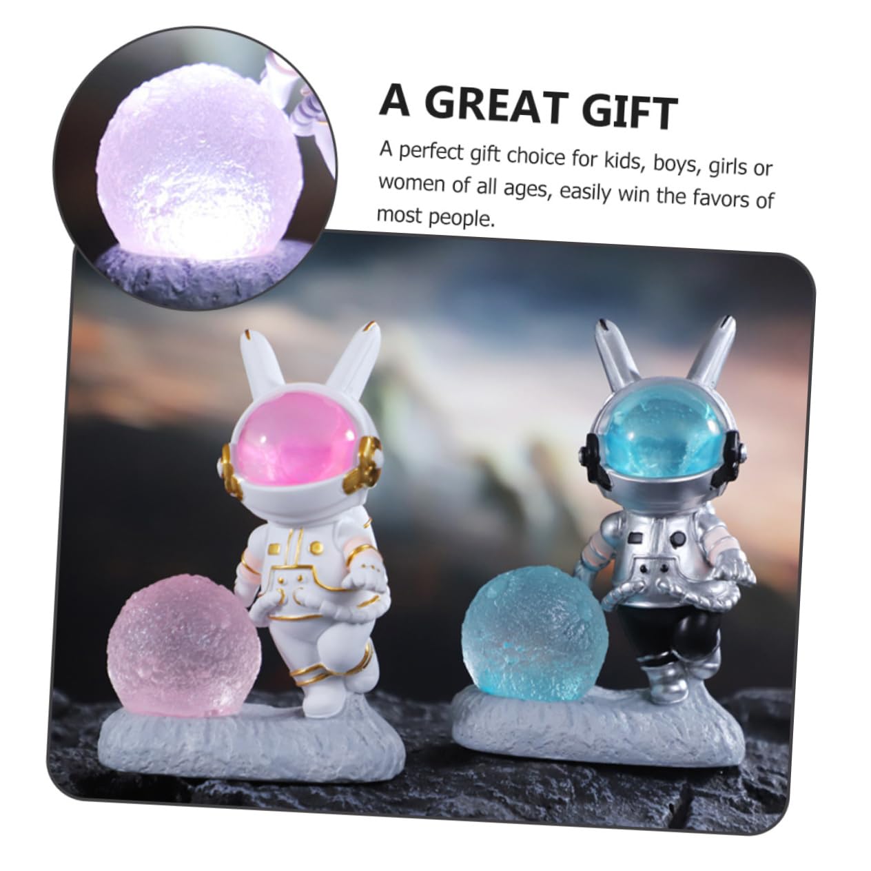 Нічник ibasenice Кролик настільна лампа дитяча пакунок з 2, фото №7