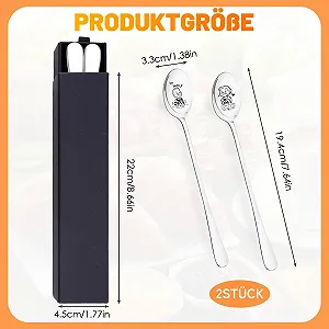 Ложка с гравировкой для бабушки и дедушки, набор 2 шт, нержавеющая сталь synthetic.ua - Фото 1