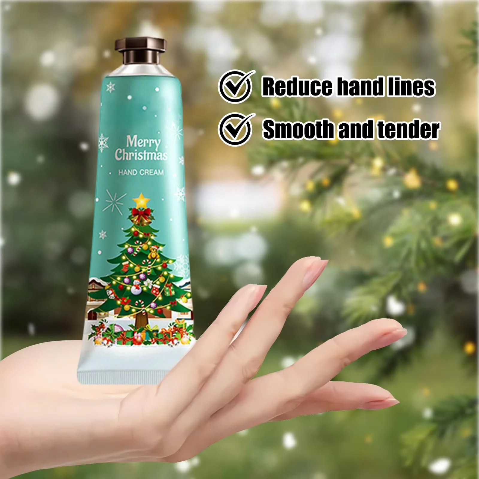 Набор кремов для рук Подарочный Рождественский 8 штук 30 г, фото №3
