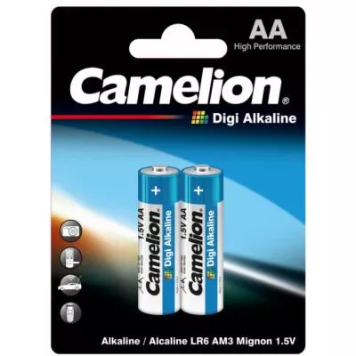 Батарейка Camelion AA LR6 Digi Alkaline 2 (LR6-BP2DG), фото №1