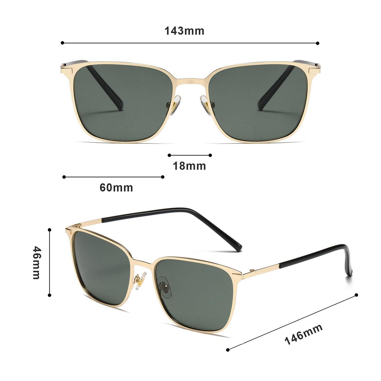 Сонцезахисні окуляри Квадратні Retro JCTAIFOO Поляризовані Металева оправа UV400, фото №3 Сонцезахисні окуляри Квадратні Retro JCTAIFOO Поляризовані Металева оправа UV400, фото №3