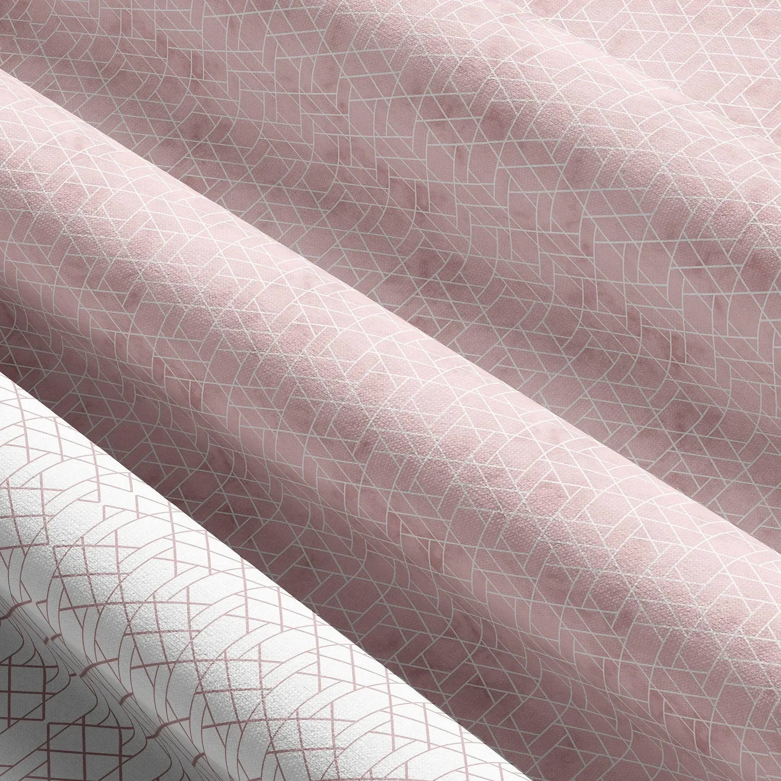 Постільна білизна Leonado Vicenti Renforcé 100% Cotton Reversible Diamond Design 135 x 200 см Рожево-біла, фото №5