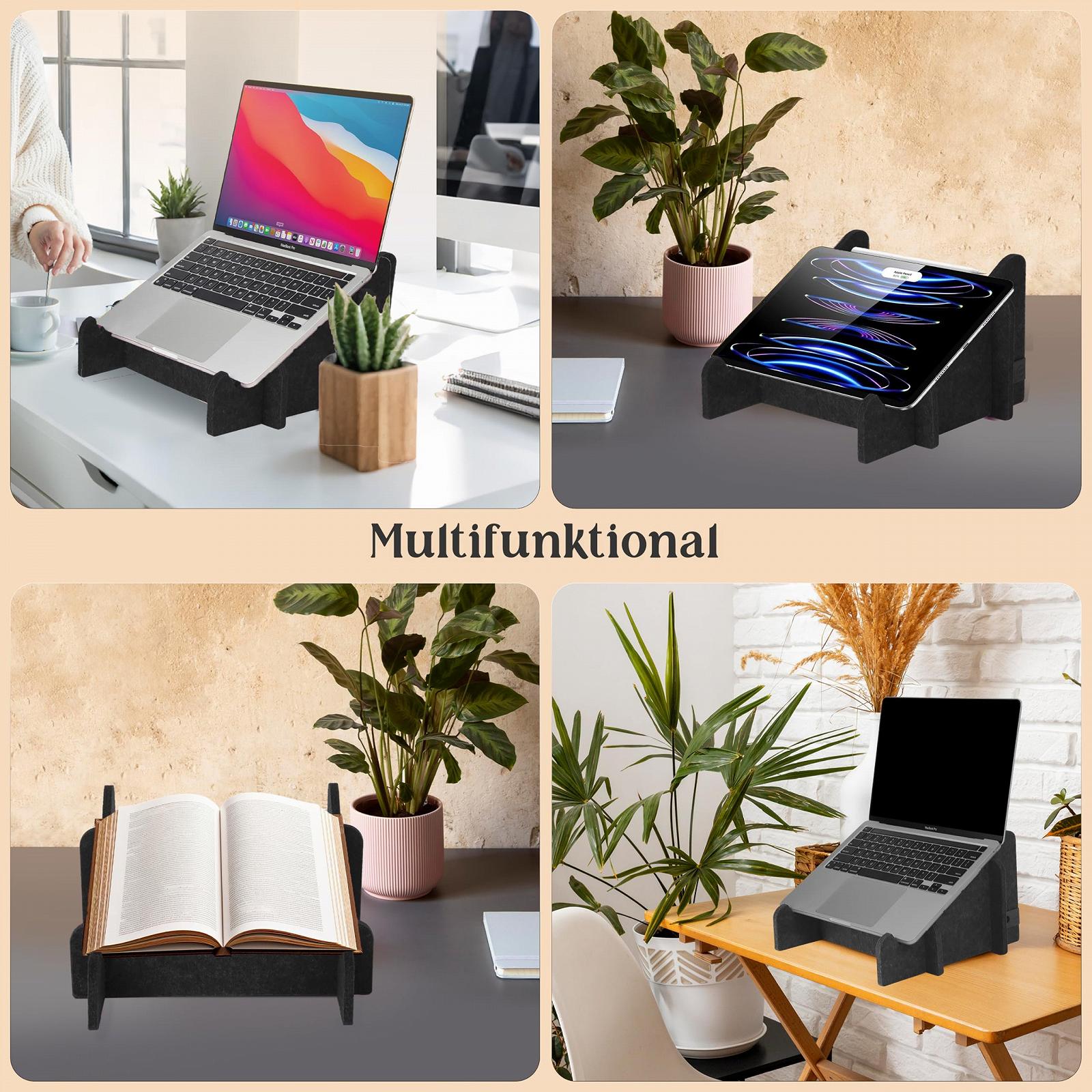 Підставка для ноутбука з екологічного фетру (перероблені ПЕТ-пляшки) DUTCI, для MacBook та ноутбуків 11-17 дюймів, фото №4