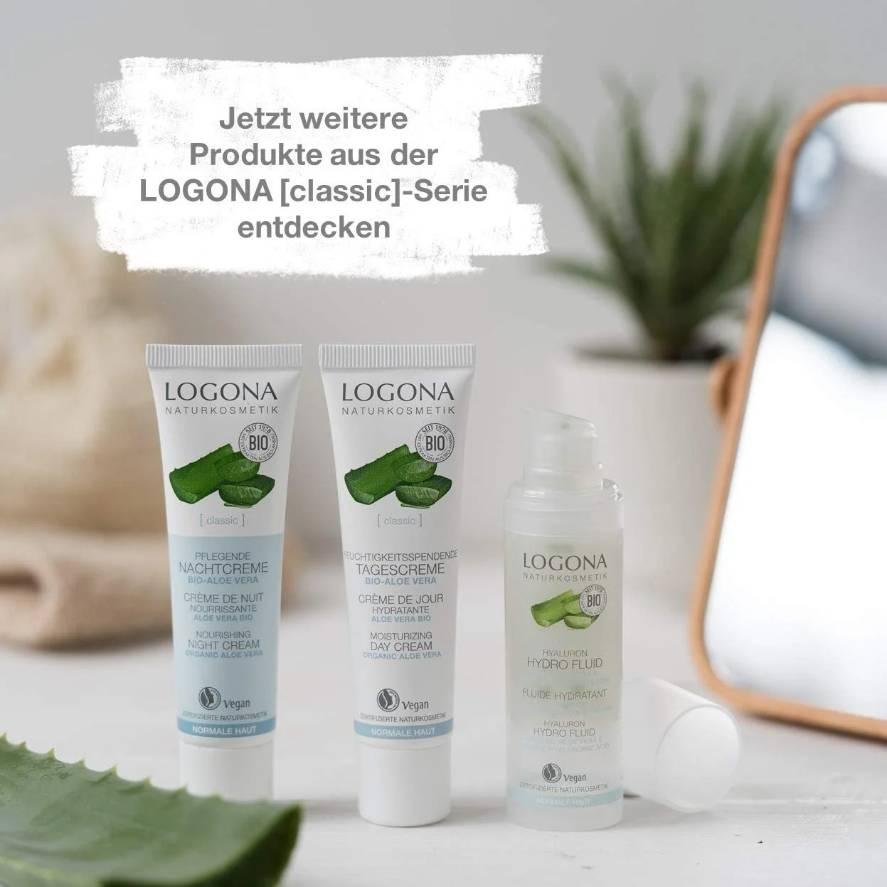 Денний крем для обличчя LOGONA Naturkosmetik з органічним алое вера інтенсивне зволоження веганський 30 мл, фото №6