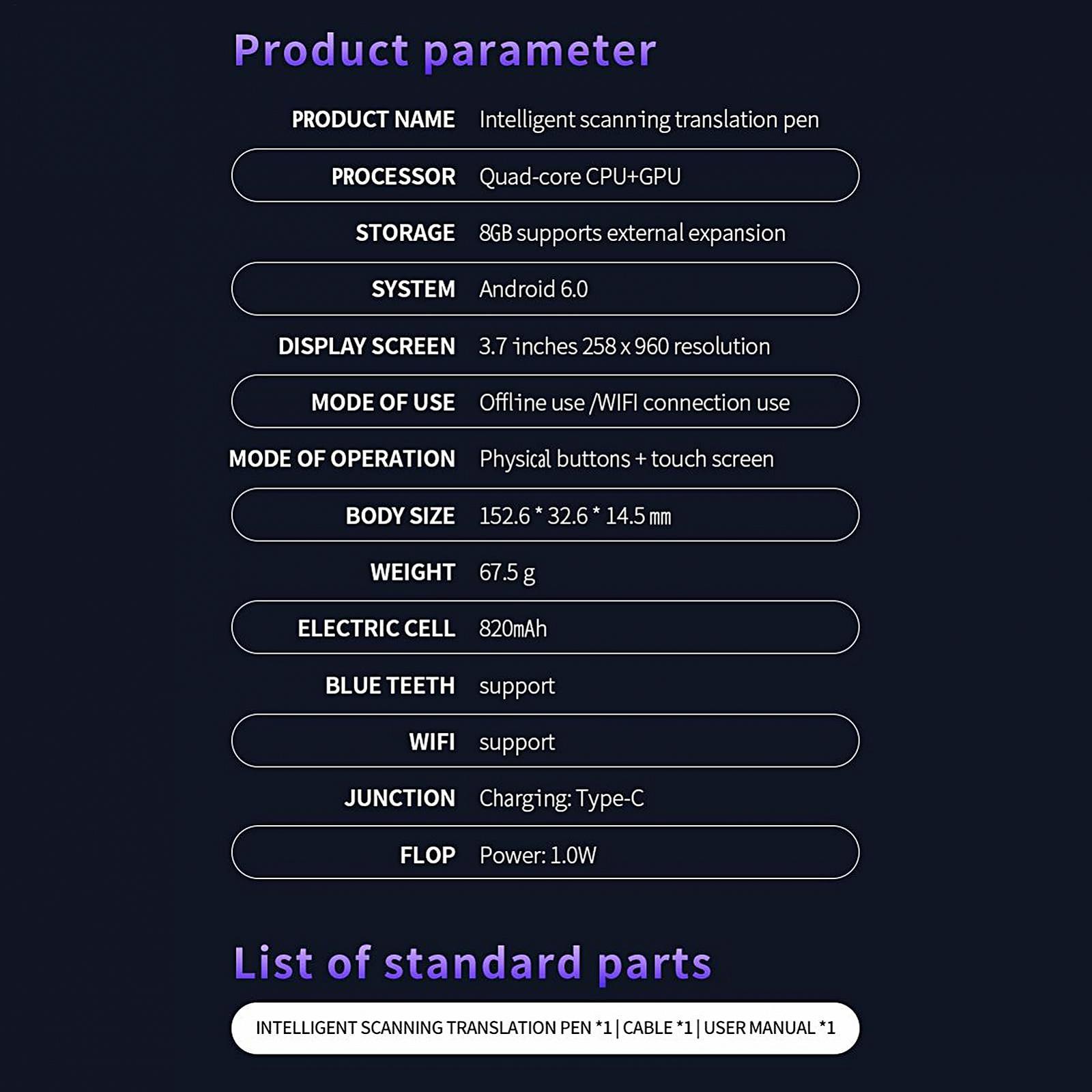 Перекладацький Олівець Асистент, 142 мови, без підключення до мережі, сенсорний екран, фото №5