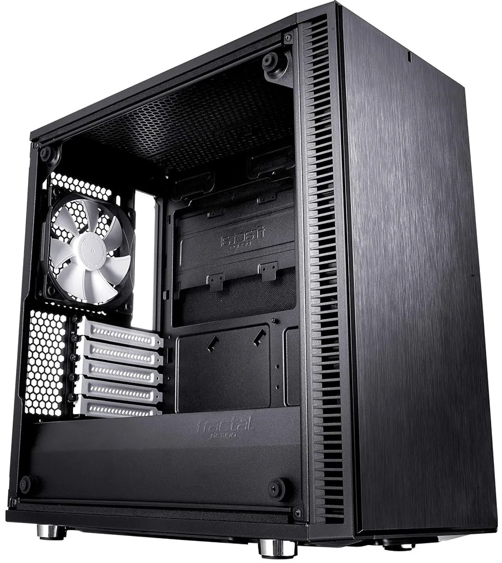 Корпус Fractal Design Define Mini C TG / без БЖ / Mini-Tower / mATX / Tempered Glass / 2x120mm Fans / USB 3.0 / Чорний, фото №2 Корпус Fractal Design Define Mini C TG / без БЖ / Mini-Tower / mATX / Tempered Glass / 2x120mm Fans / USB 3.0 / Чорний, фото №2