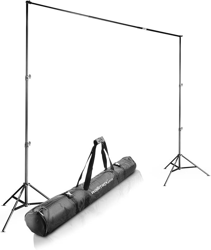 Система установки фону Walimex Pro 120-307 см / Висота 256 см / Телескопічна перекладина / Чорний, фото №1