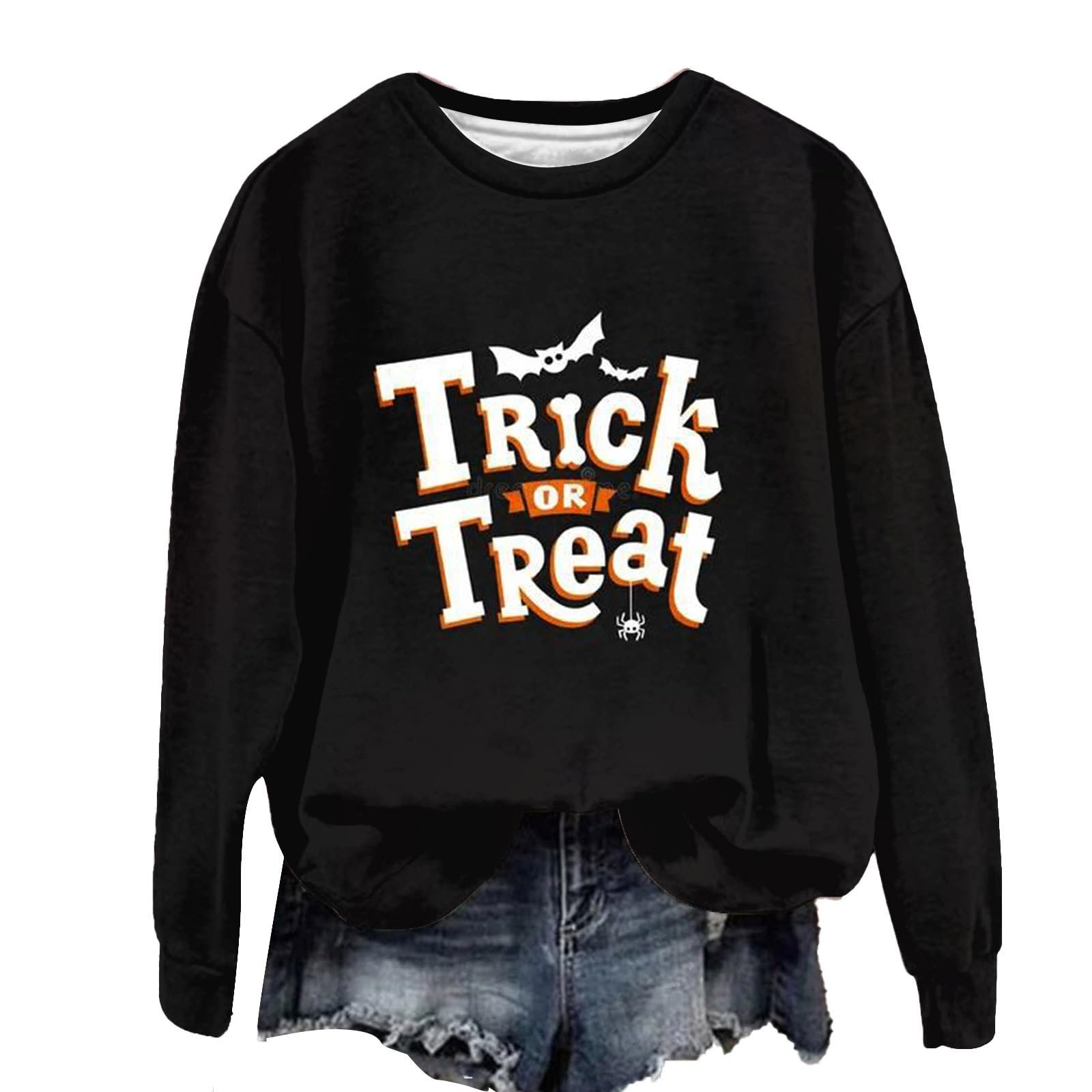 Женский свитшот Generisch Винтажный принт Хэллоуин, фото №3