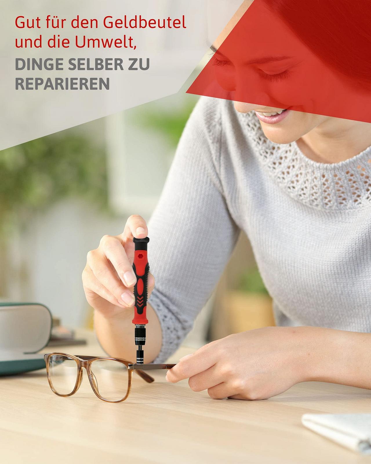 Набір Red Tools Precision механічний з викруткою, прецизійними бітами та аксесуарами для розбирання - комплект для ремонту смартфону, ноутбука, комп'ютера, фото №7 Набір Red Tools Precision механічний з викруткою, прецизійними бітами та аксесуарами для розбирання - комплект для ремонту смартфону, ноутбука, комп'ютера, фото №7