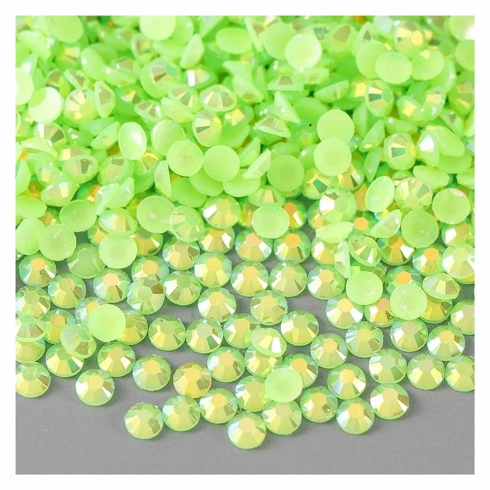 Стразы Yaoqijie 4 мм AB Jelly 10 000 шт, светло-зеленый, фото №1