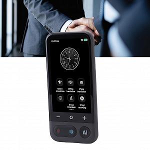 AI устройство для перевода языков, 139 онлайн и 20 оффлайн языков, перевод речи и фотографий в реальном времени, портативный Wi-Fi/оффлайн, 4-дюймовый сенсорный экран для путешествий/бизнеса synthetic.ua - Фото 1