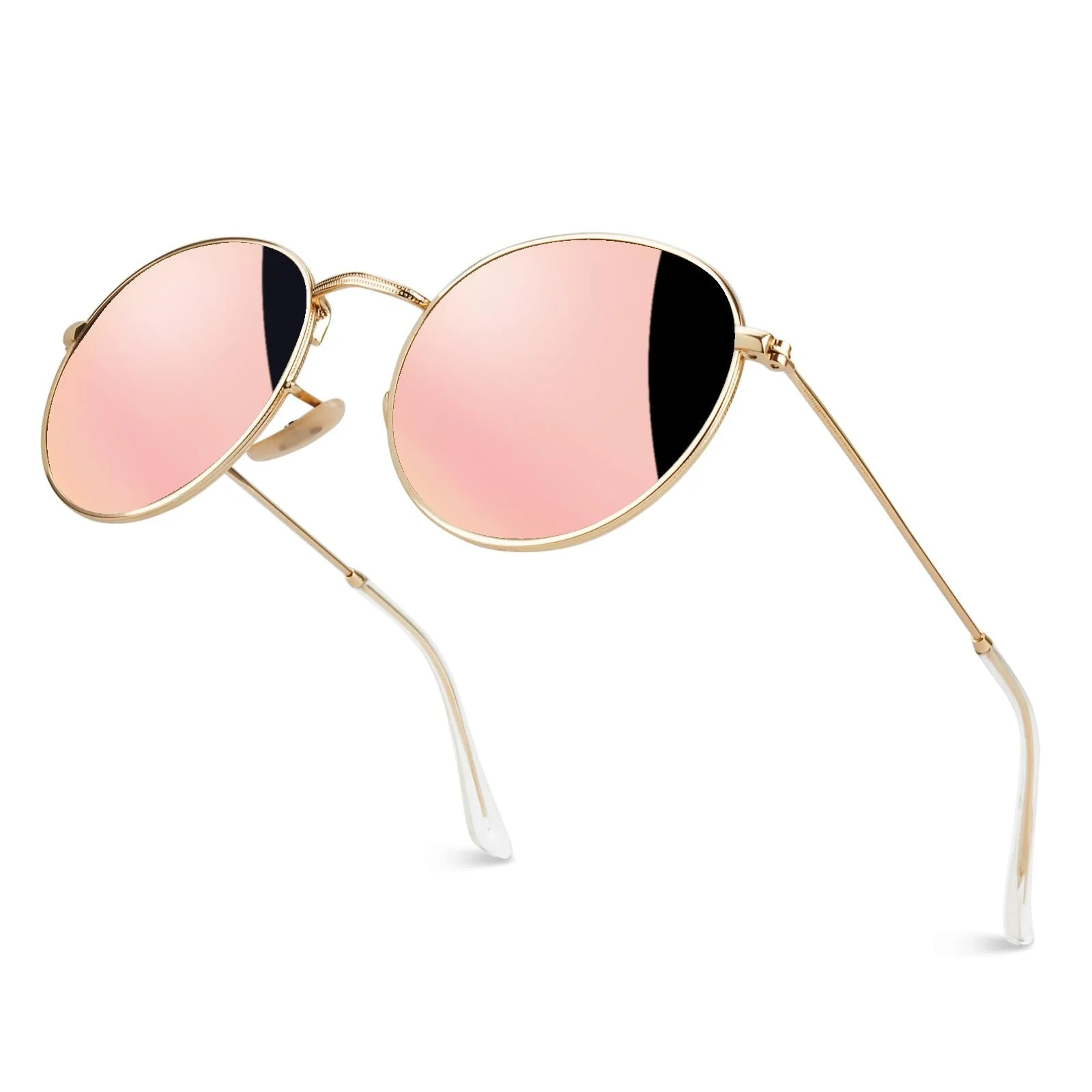 Сонцезахисні окуляри Круглі GQUEEN MFF7 Дзеркальні Поляризовані для Чоловіків та Жінок UV400, фото №1