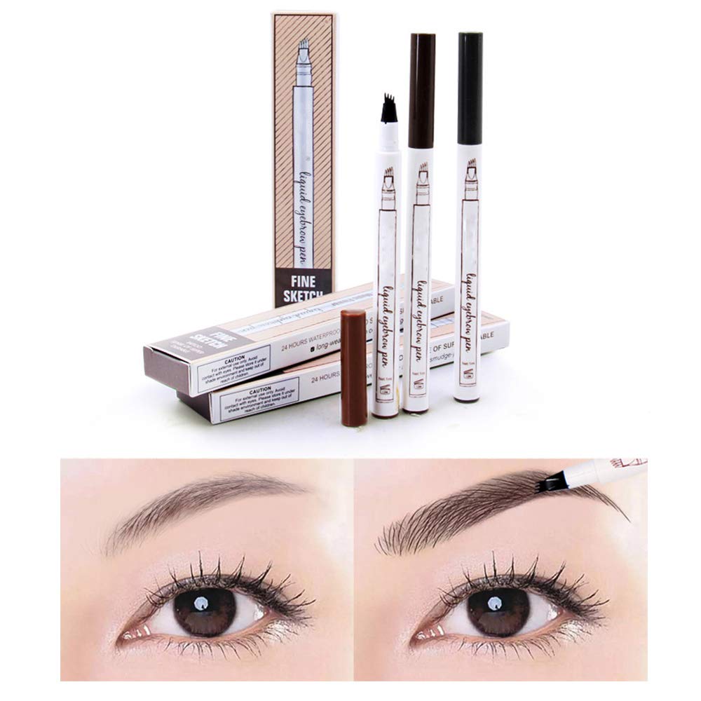 Pen 3D Eyebrow Tattoo Waterproof Long-Lasting Microblading with Micro-Fork Tip Applicator, фото №6