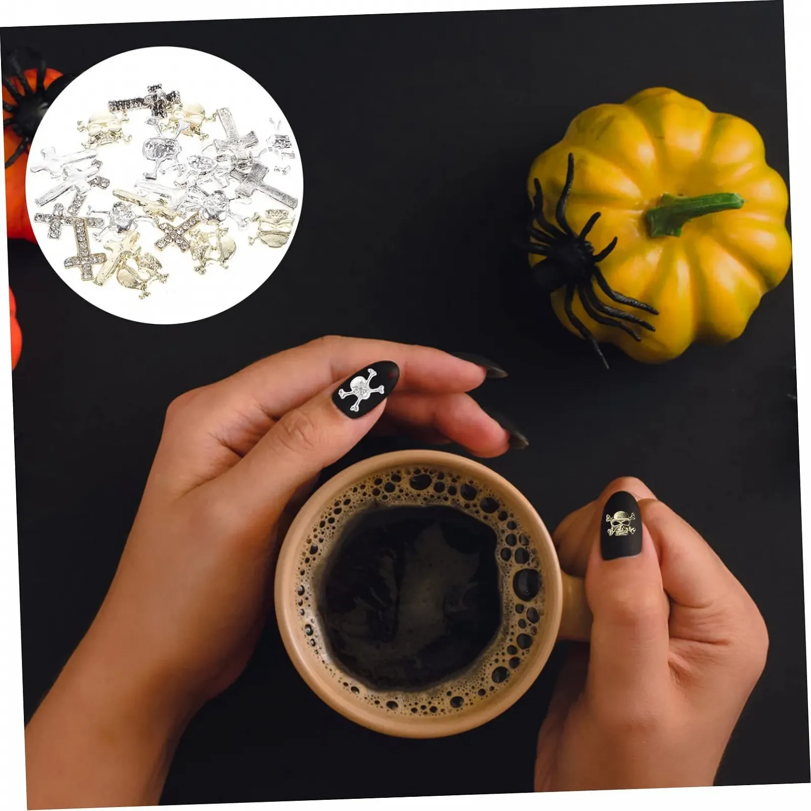 Подвеска для ногтей 3D Хэллоуин, набор 30 шт, сплав, фото №2