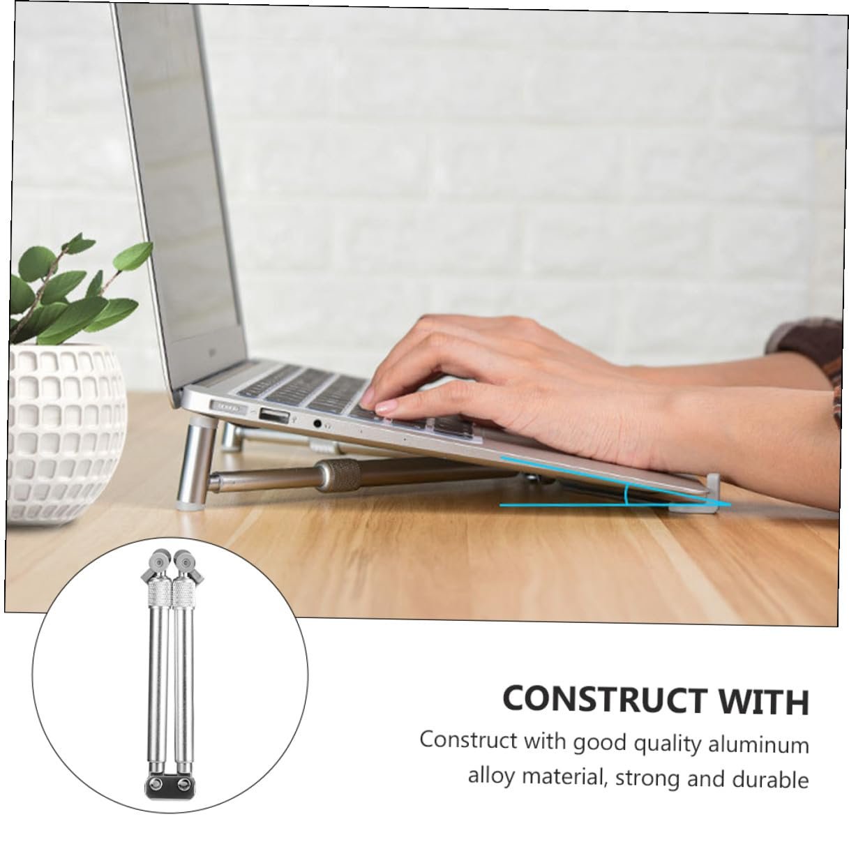 Підставка для ноутбука NOLITOY Алюмінієва Регульована Складана Легка з порожнистим дизайном для кращого розсіювання тепла, фото №9 Підставка для ноутбука NOLITOY Алюмінієва Регульована Складана Легка з порожнистим дизайном для кращого розсіювання тепла, фото №9