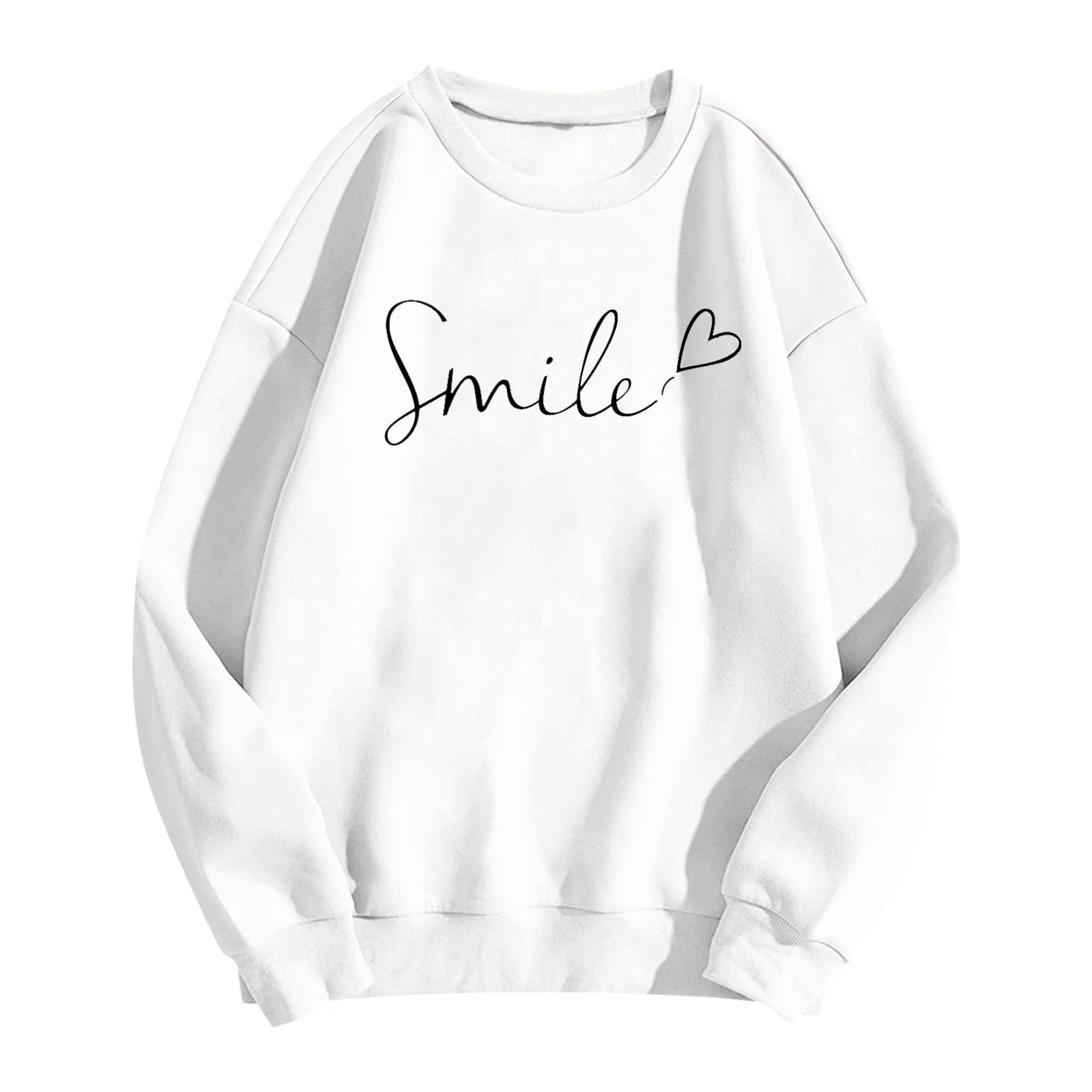 Женский свитшот с круглым вырезом, смайликом, модный, графический, повседневный, трендовый, мультяшный, комфортный, университетский, свободного кроя, легкий, Y2K, аниме, фото №8 Женский свитшот с круглым вырезом, смайликом, модный, графический, повседневный, трендовый, мультяшный, комфортный, университетский, свободного кроя, легкий, Y2K, аниме, фото №8