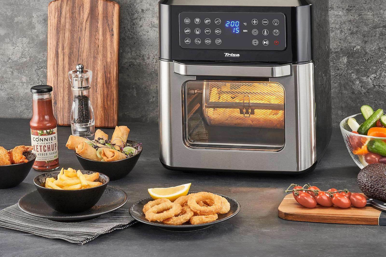 Мультипечь-духовка Trisa Crisp Master XXL 12 л 12-в-1 серебристый/черный, фото №7 Мультипечь-духовка Trisa Crisp Master XXL 12 л 12-в-1 серебристый/черный, фото №7