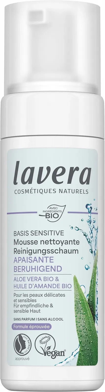 Пінка для вмивання lavera Basis Sensitive Натуральна косметика Веганська Алое Вера та Органічна мигдалева олія, фото №1