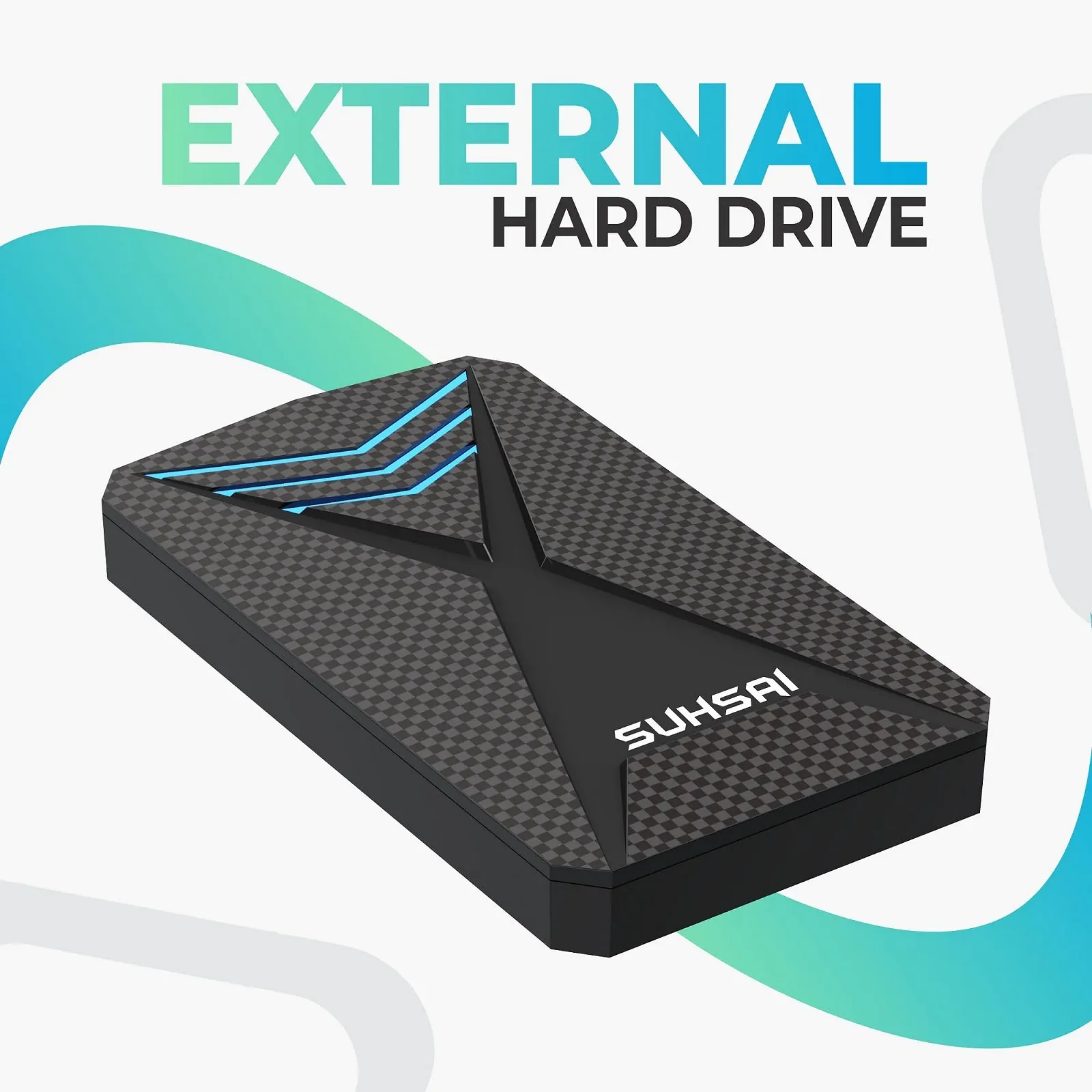 Зовнішній жорсткий диск SUHSAI 320ГБ USB 3.0 2.5" RGB, фото №5 Зовнішній жорсткий диск SUHSAI 320ГБ USB 3.0 2.5" RGB, фото №5