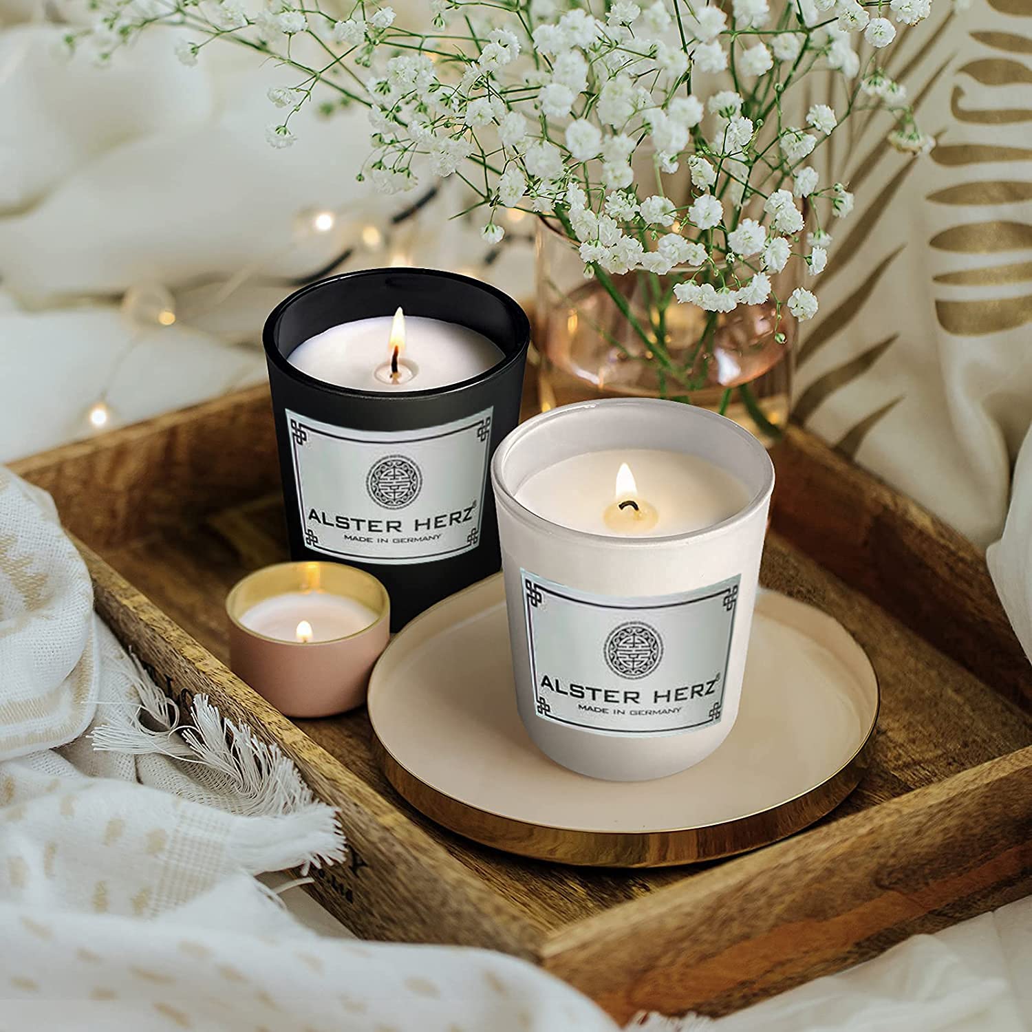 Свічка Alster Herz Ювелірна Скляна З Кришкою Срібний Білий, фото №3 Свічка Alster Herz Ювелірна Скляна З Кришкою Срібний Білий, фото №3