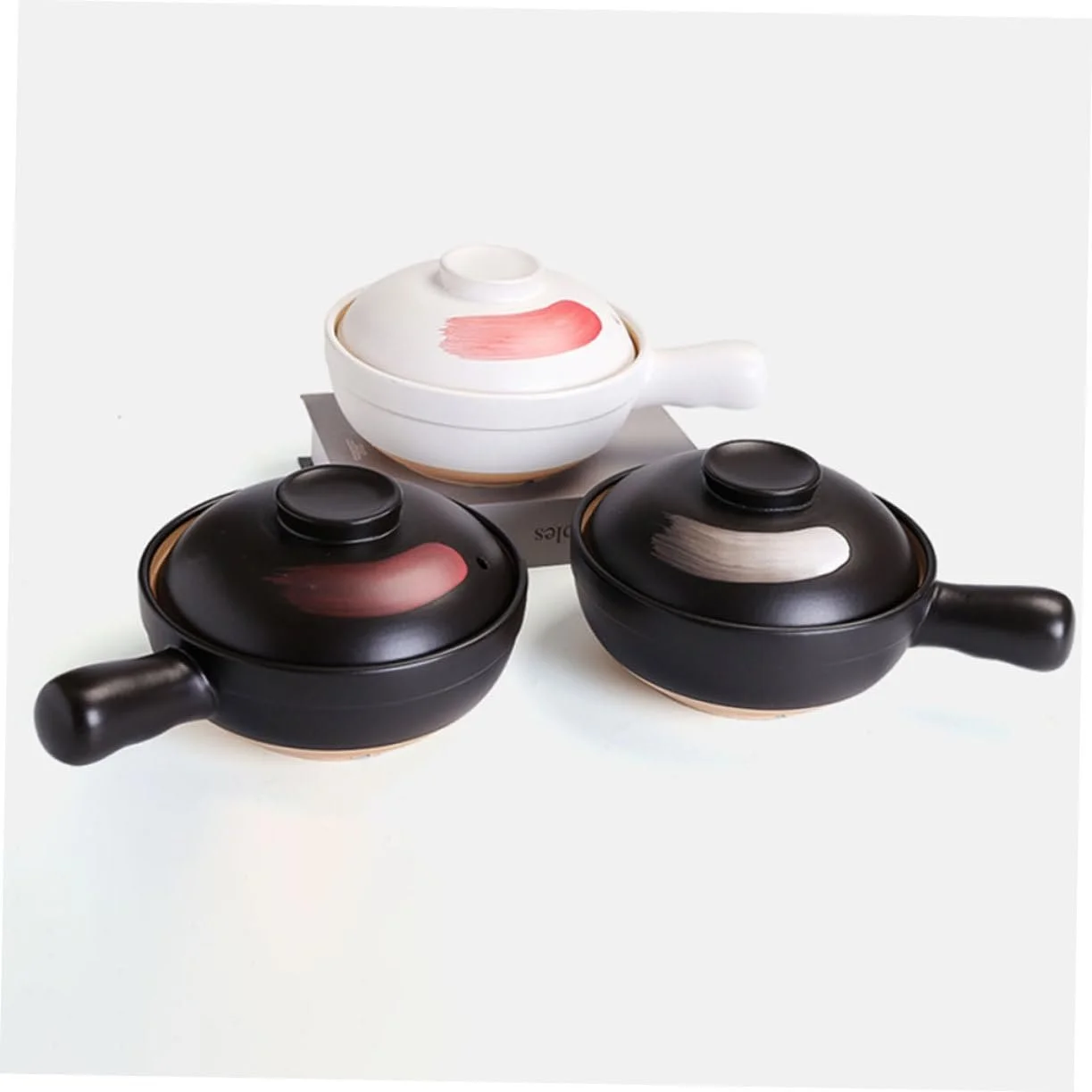 Горшок для приготовления Classic Clay Pot глиняный малый с одной ручкой термостойкий для газовых плит, фото №7