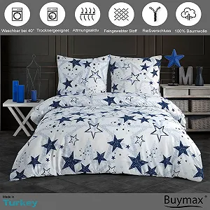 Постільна білизна Buymax 200 x 220 см + 80 x 80 см, 100% бавовна, Renforcé, Oeko-Tex, на блискавці synthetic.ua - Фото 1